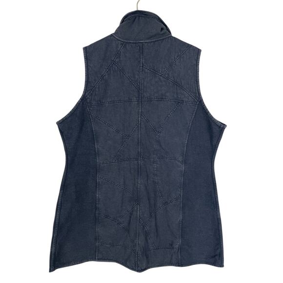 Parsley & Sage Embroidered Button Front Reversible Vest Size Large Boho Artsy - Picture 4 of 16